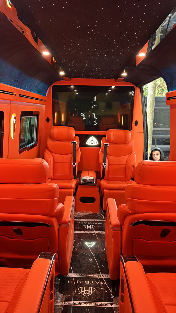 Custom Mercedes Sprinter van conversion interior detail
